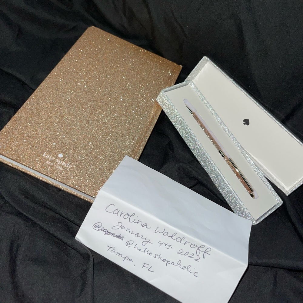 kate spade journal and pen